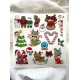 Yılbaşı Yeni Yıl Noel Temalı Cam Pencere Duvar Çocuk Odası Süsleme Sticker Seti Etiket Paket 2