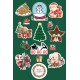 Yılbaşı Yeni Yıl Noel Temalı Cam Pencere Duvar Çocuk Odası Süsleme Sticker Seti Etiket Paket 6