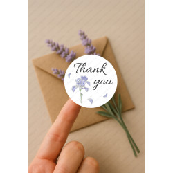 126 Adet Thank You Sticker - 3 cm Yuvarlak Etiket - Hediye Ambalaj Paketleme Etiketi