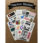 46 Adet Yazılım & Yazılımcı Software Developer Laptop Notebook Tablet Etiket Sticker Set P54