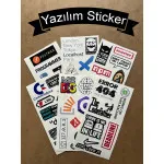 46 Adet Yazılım & Yazılımcı Software Developer Laptop Notebook Tablet Etiket Sticker Set P54