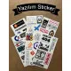 46 Adet Yazılım & Yazılımcı Software Developer Laptop Notebook Tablet Etiket Sticker Set P54
