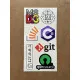 46 Adet Yazılım & Yazılımcı Software Developer Laptop Notebook Tablet Etiket Sticker Set P54