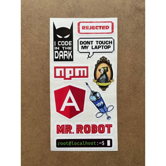46 Adet Yazılım & Yazılımcı Software Developer Laptop Notebook Tablet Etiket Sticker Set P54