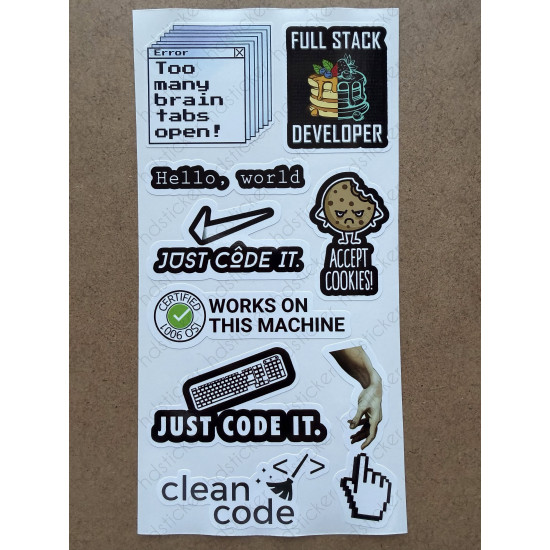 55 Adet Yazılım & Yazılımcı Software Developer Laptop Notebook Tablet Etiket Sticker Set P55 55 Adet Yazılım & Yazılımcı Software Developer Laptop Notebook Tablet Etiket Sticker Set P55