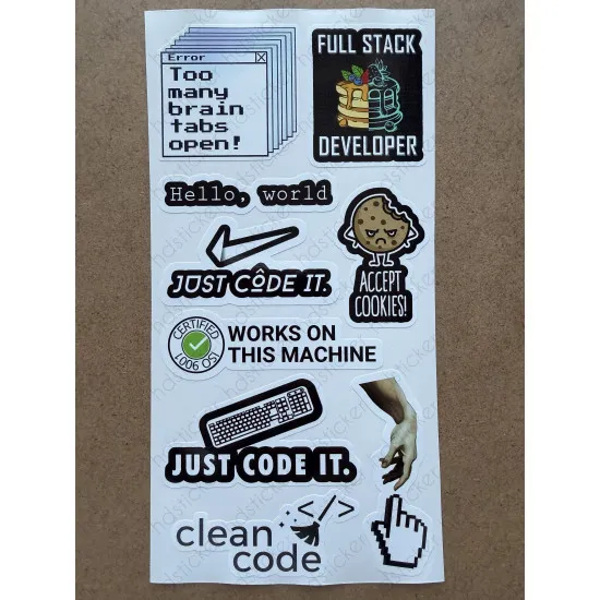 55 Adet Yazılım & Yazılımcı Software Developer Laptop Notebook Tablet Etiket Sticker Set P55 55 Adet Yazılım & Yazılımcı Software Developer Laptop Notebook Tablet Etiket Sticker Set P55