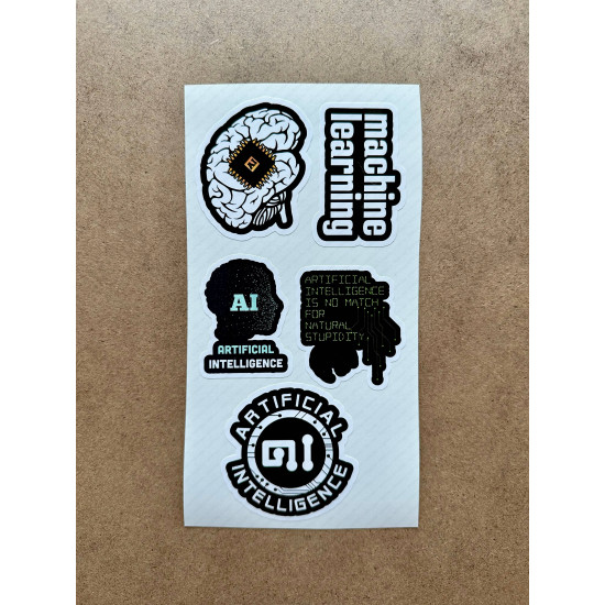 AI Yapay Zeka Software Temalı Laptop Notebook Tablet Etiket Sticker Set P1 AI Yapay Zeka Software Temalı Laptop Notebook Tablet Etiket Sticker Set P1