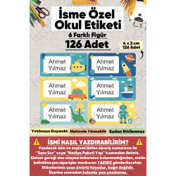 İsme Özel Okul Etiketi Kalem Defter Etiketi Özel İsim Yazılabilen Sticker Etiket 126 Adet P3 İsme Özel Okul Etiketi Kalem Defter Etiketi Özel İsim Yazılabilen Sticker Etiket 126 Adet P3