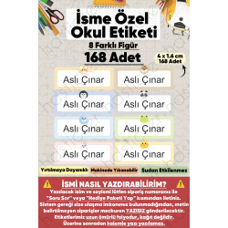 İsme Özel Okul Etiketi Kalem Defter Etiketi Özel İsim Yazılabilen Sticker Etiket 168 Adet P10 İsme Özel Okul Etiketi Kalem Defter Etiketi Özel İsim Yazılabilen Sticker Etiket 168 Adet P10