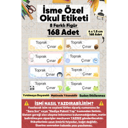 İsme Özel Okul Etiketi Kalem Defter Etiketi Özel İsim Yazılabilen Sticker Etiket 168 Adet P7 İsme Özel Okul Etiketi Kalem Defter Etiketi Özel İsim Yazılabilen Sticker Etiket 168 Adet P7