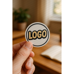 8x8 cm Özel Sticker Etiket | Kişiye & Firmalara Özel Toplu Baskı