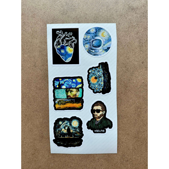 Van Gogh Sanat Art Mental Temalı Laptop Notebook Tablet Etiket Sticker P2